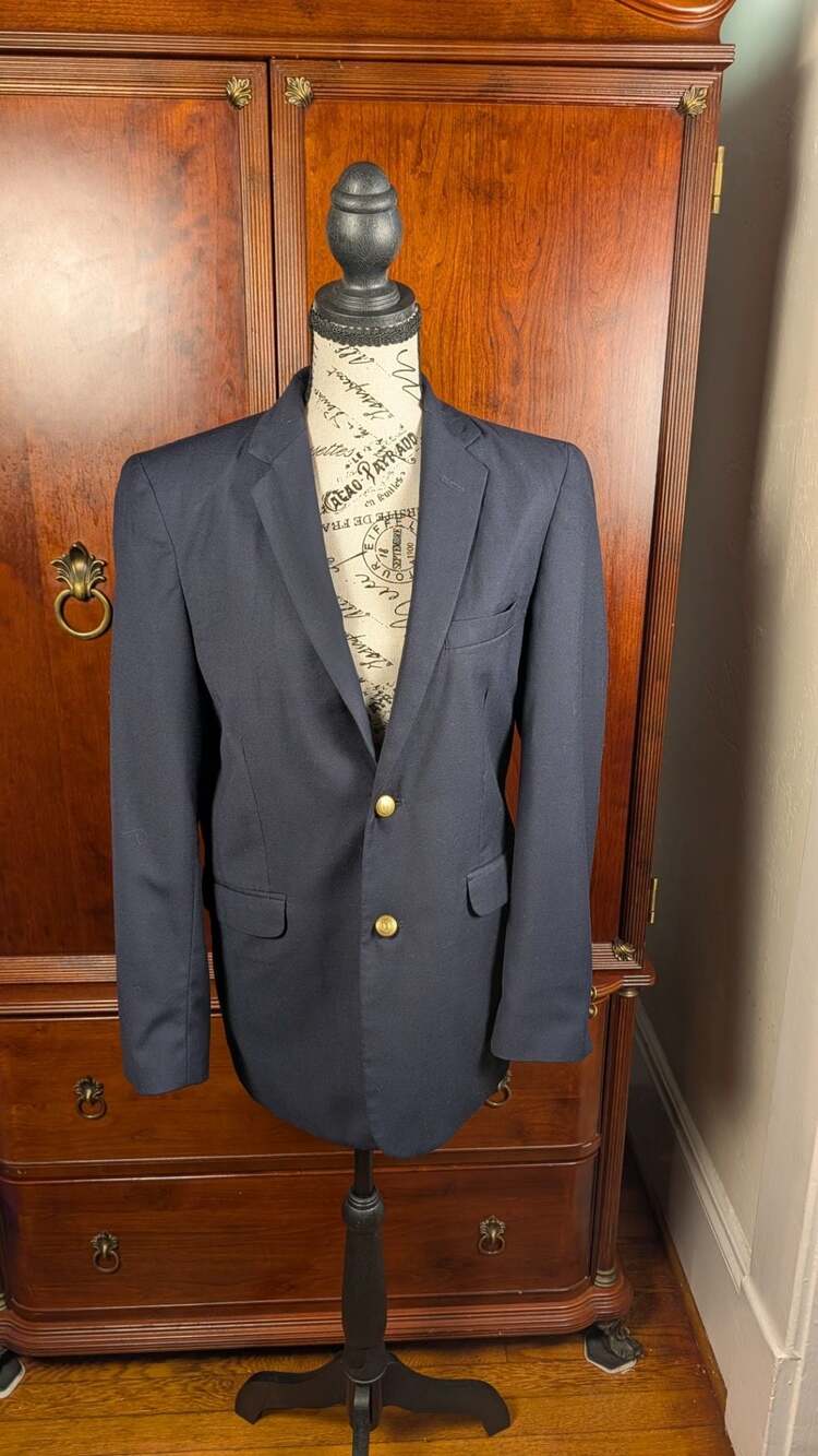 Chaps Boys Navy Blue Blazer Jacket Size 18 Regular